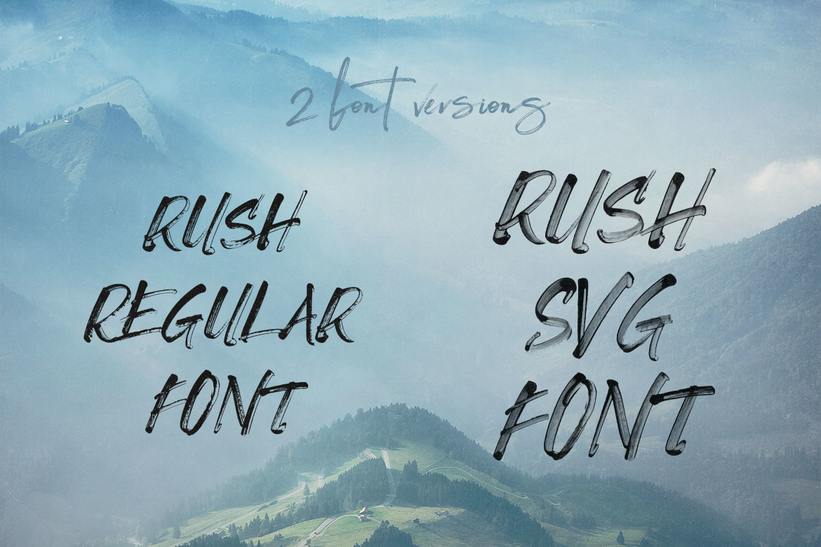 Rush Brush & SVG Font Rush Brush & SVG Font