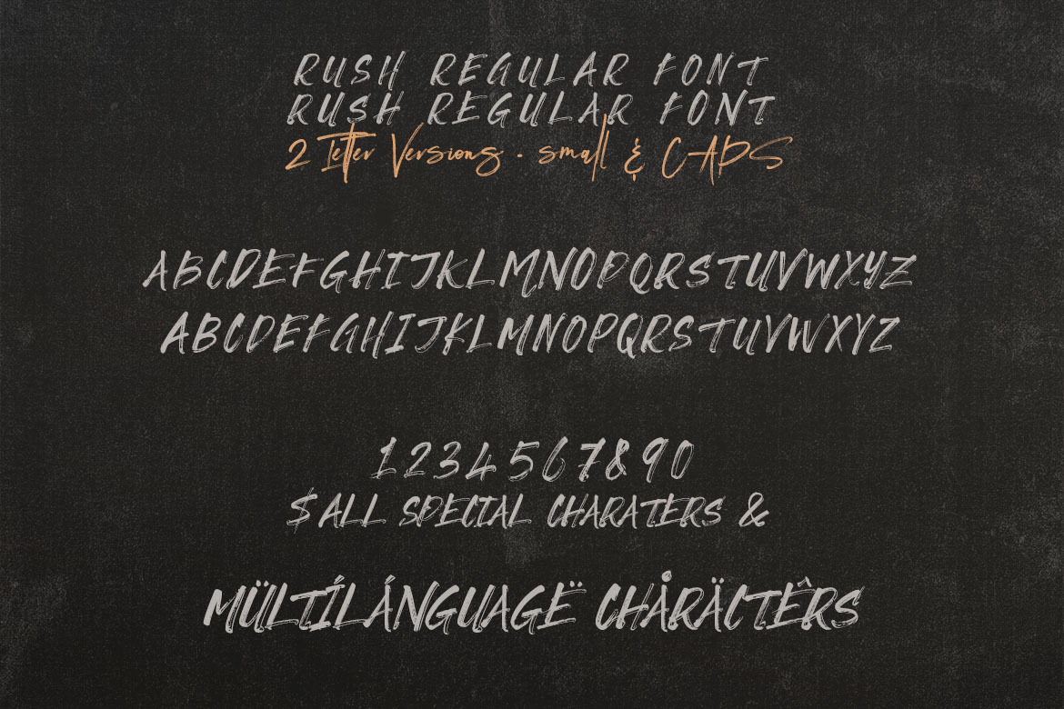 Rush Brush & SVG Font Rush Brush & SVG Font
