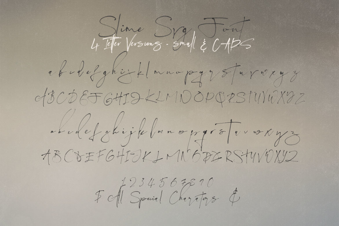 Slime SVG Script Font Slime SVG Script Font