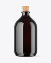 Dark Amber Glass Bottle Mockup