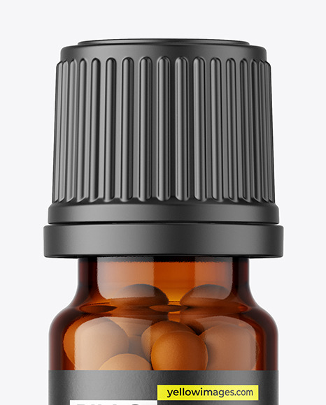 10ml Amber Pills Bottle Mockup