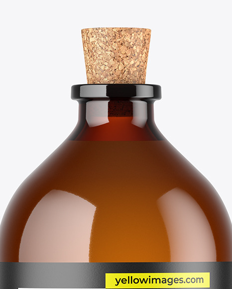 Amber Glass Balsam Bottle Mockup