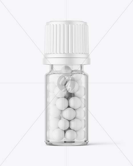 5ml Clear Pills Bottle Mockup