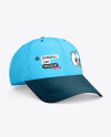 Baseball Cap with Suede Visor Mockup - Front Half Side View