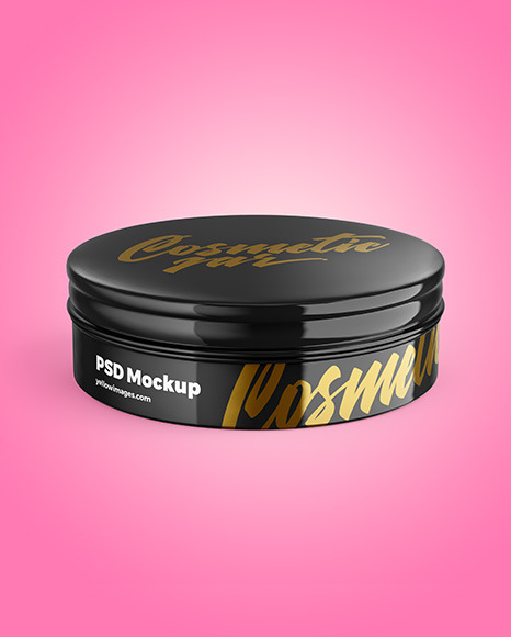 Glossy Cosmetic Jar Mockup