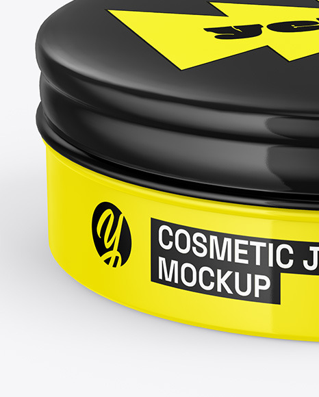 Glossy Cosmetic Jar Mockup