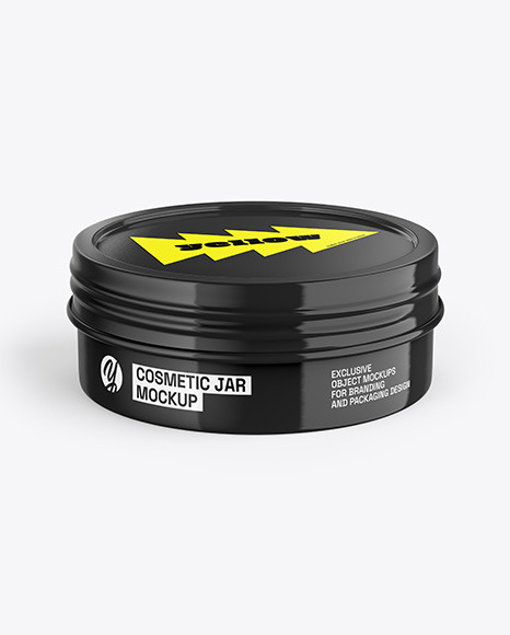 Glossy Cosmetic Jar Mockup