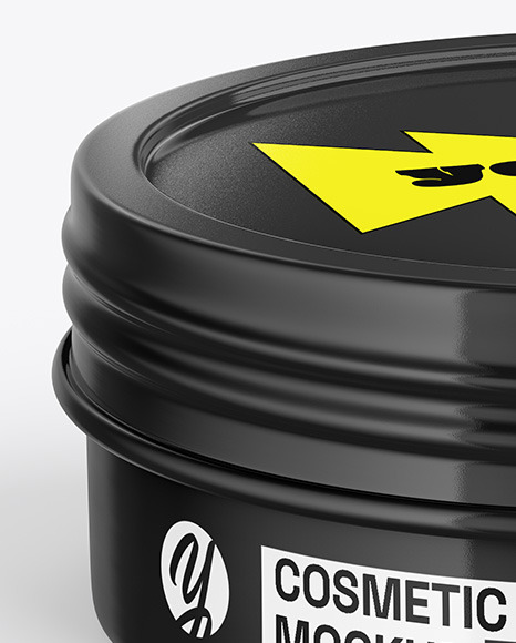 Glossy Cosmetic Jar Mockup