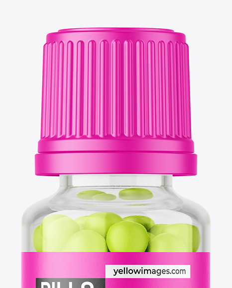 15ml Clear Pills Bottle Mockup