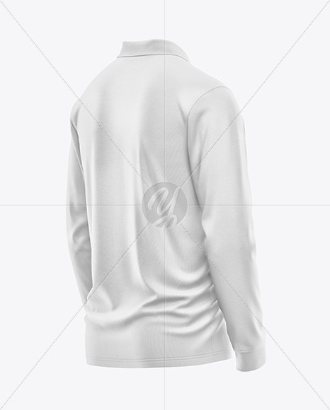 Men's Long Sleeve Polo Shirt Mockup