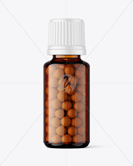 15ml Amber Pills Bottle Mockup