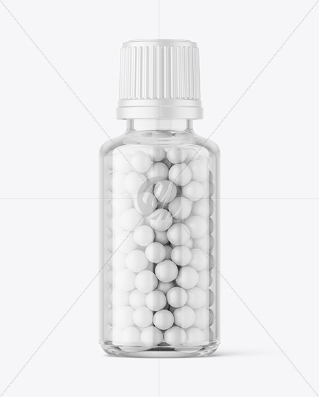 30ml Clear Pills Bottle Mockup