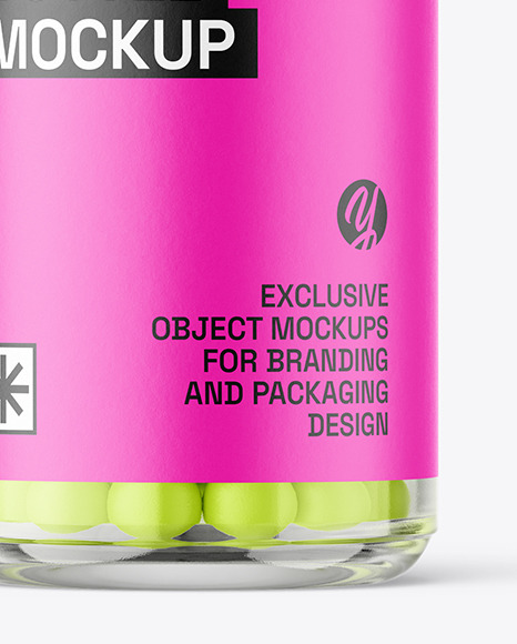 30ml Clear Pills Bottle Mockup