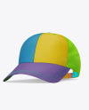 Baseball Cap with Suede Visor Mockup - Front Half Side View