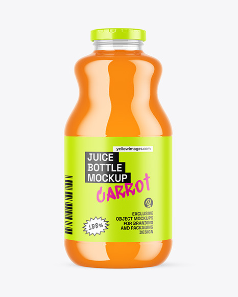 Orange Juice Bottle Mockup