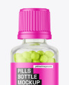 50ml Clear Pills Bottle Mockup