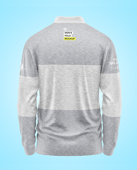 Men's Long Sleeve Polo Shirt Mockup