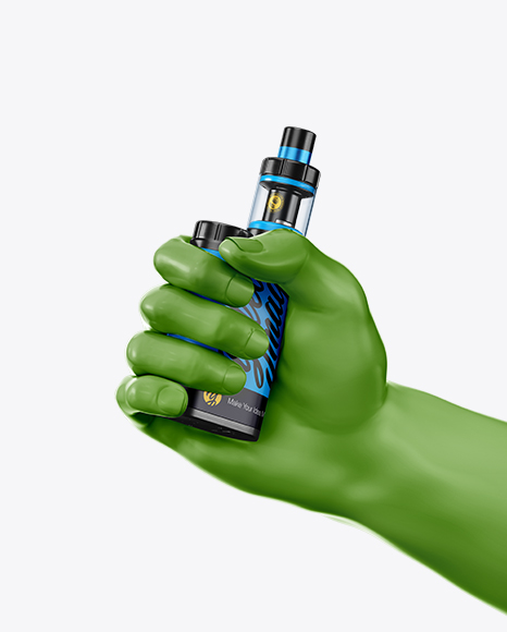 Hand With Vape Kit Mockup