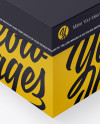 Shoes Box Mockup - Half Side View (High Angle)