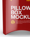 Glossy Fast Food Pillow Box Mockup