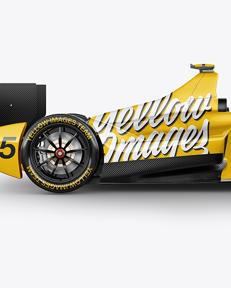 Formula E Racing Car 2016 Mockup - Side View - Free Download Images