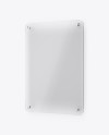 Vertical Frosted Glass Nameplate W/ Round Corners Mockup - Half Side View