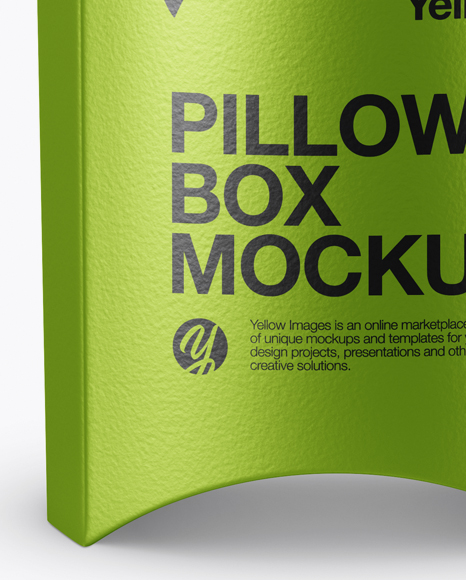 Metallic Fast Food Pillow Box Mockup