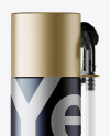 Pu-Foam Metallic Spray 500ml Can Mockup Pu-Foam Metallic Spray 500ml Can Mockup