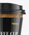 Paper Coffee Cup With Sleeve Mockup - Front View