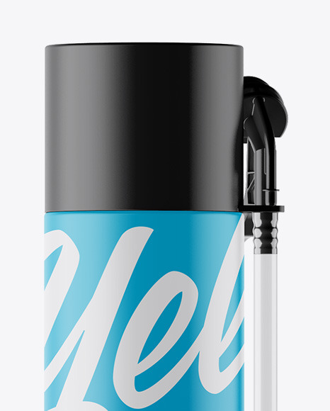 750ml Pu-Foam Matte Spray Can Mockup
