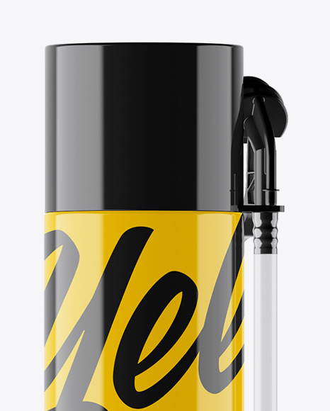 750ml Pu-Foam Glossy Spray Can Mockup