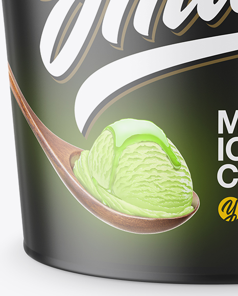 Matte Ice Cream Cup Mockup