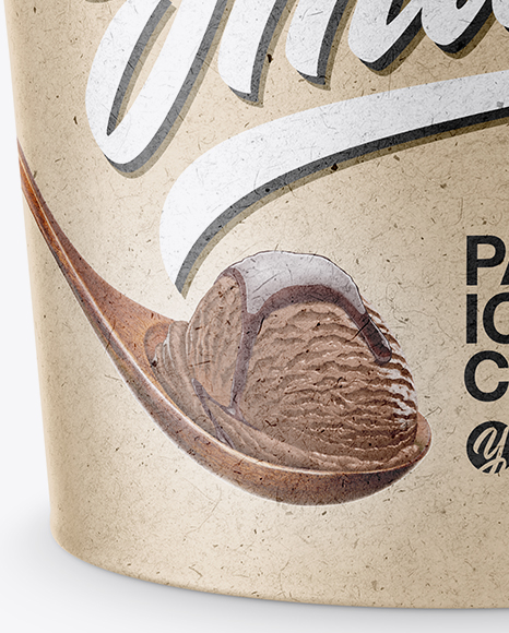 Kraft Paper Ice Cream Cup Mockup