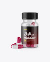 Clear Bottle with Pills Mockup Clear Bottle with Pills Mockup