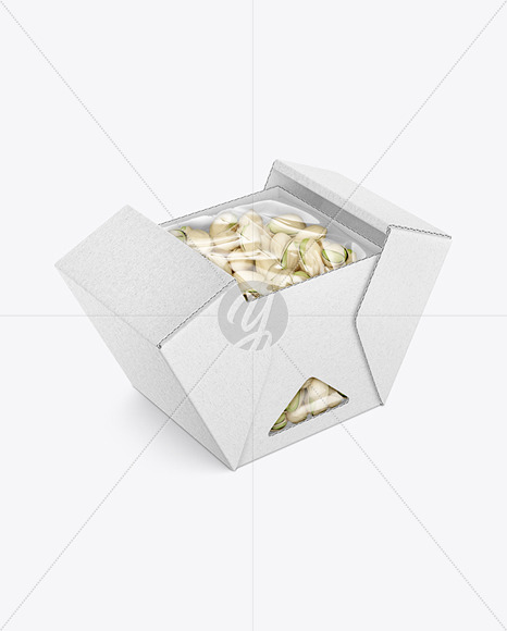 Folding Cardboard Box w/ Pistachios Mockup