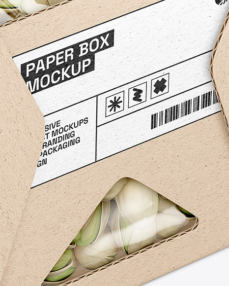 Folding Cardboard Box w/ Pistachios Mockup