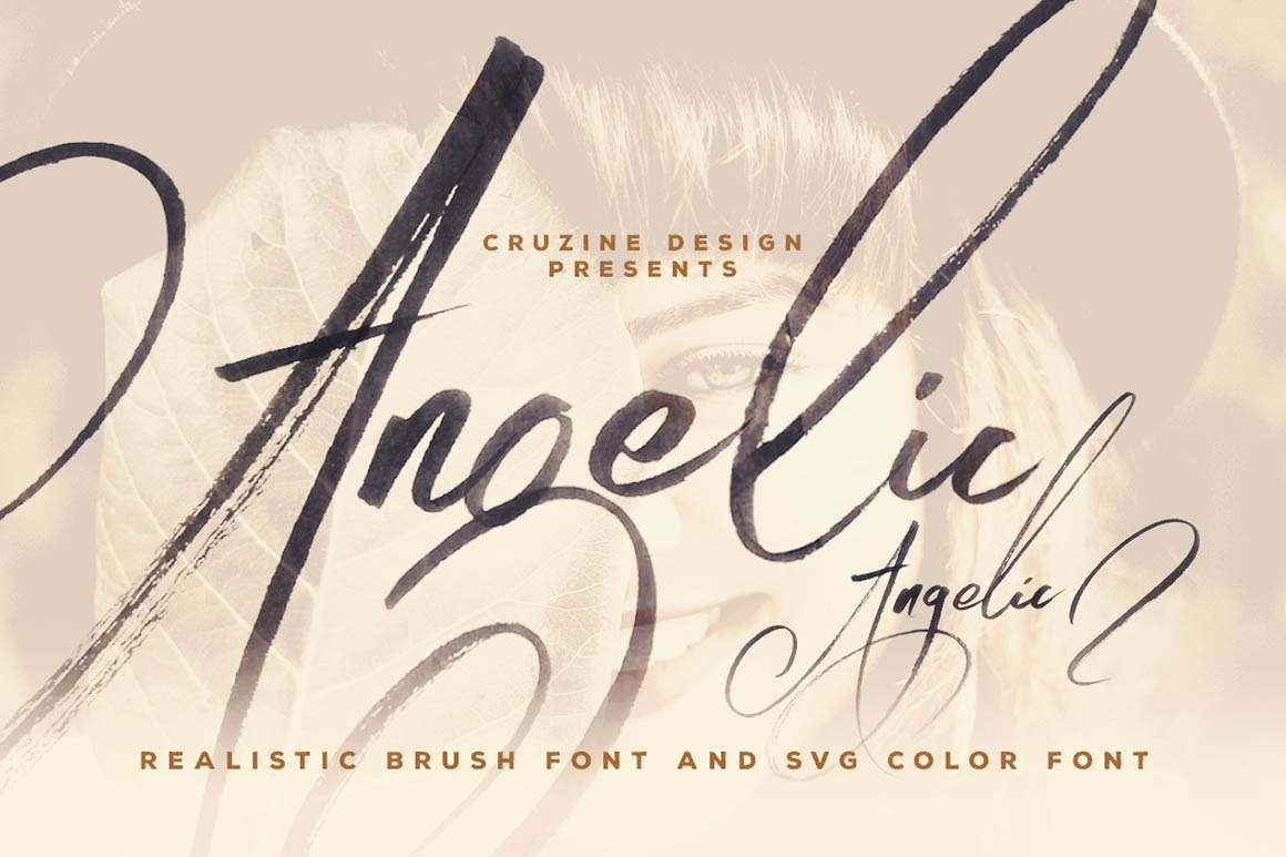 Angelic Brush & SVG Font Angelic Brush & SVG Font