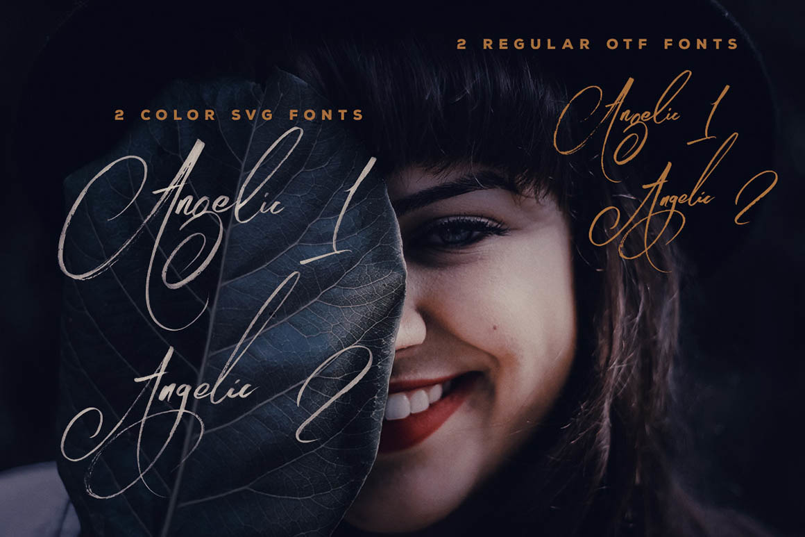 Angelic Brush & SVG Font Angelic Brush & SVG Font