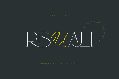 Risuali - Luxury Typeface - Unique ligatures