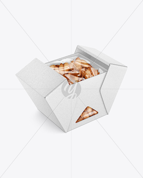 Folding Cardboard Box w/ Almonds Mockup