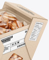 Folding Cardboard Box w/ Almonds Mockup