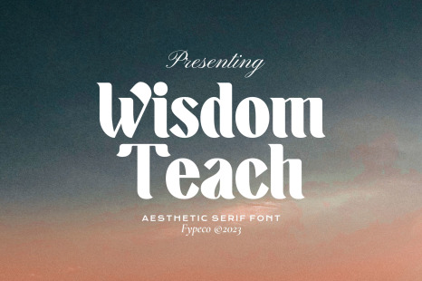 Wisdom Teach - Aesthetic Serif Font - Alternate