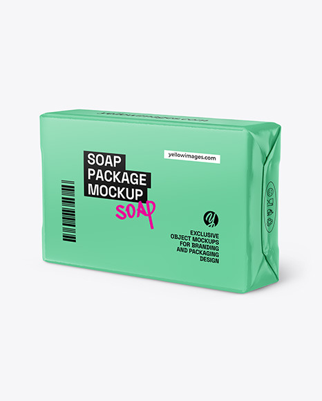 Glossy Soap Bar Package Mockup - Free Download Images High Quality PNG