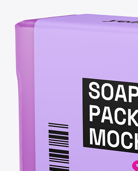 Glossy Soap Bar Package Mockup