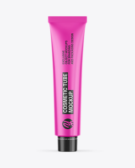 Glossy Cosmetic Tube Mockup