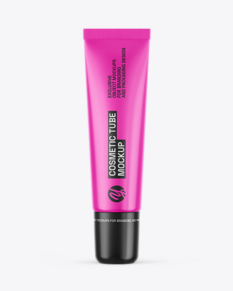 Glossy Cosmetic Tube Mockup