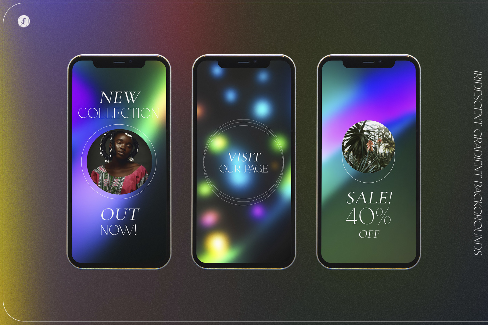 Iridescent Gradient Backgrounds Iridescent Gradient Backgrounds