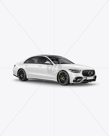 Luxury Car Mockup - Half Side View