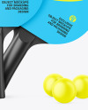 Two Matte Ping Pong Paddles & Balls Mockup