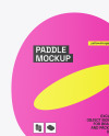 Two Ping Pong Paddles with Dark Wooden Handles & Balls Mockup